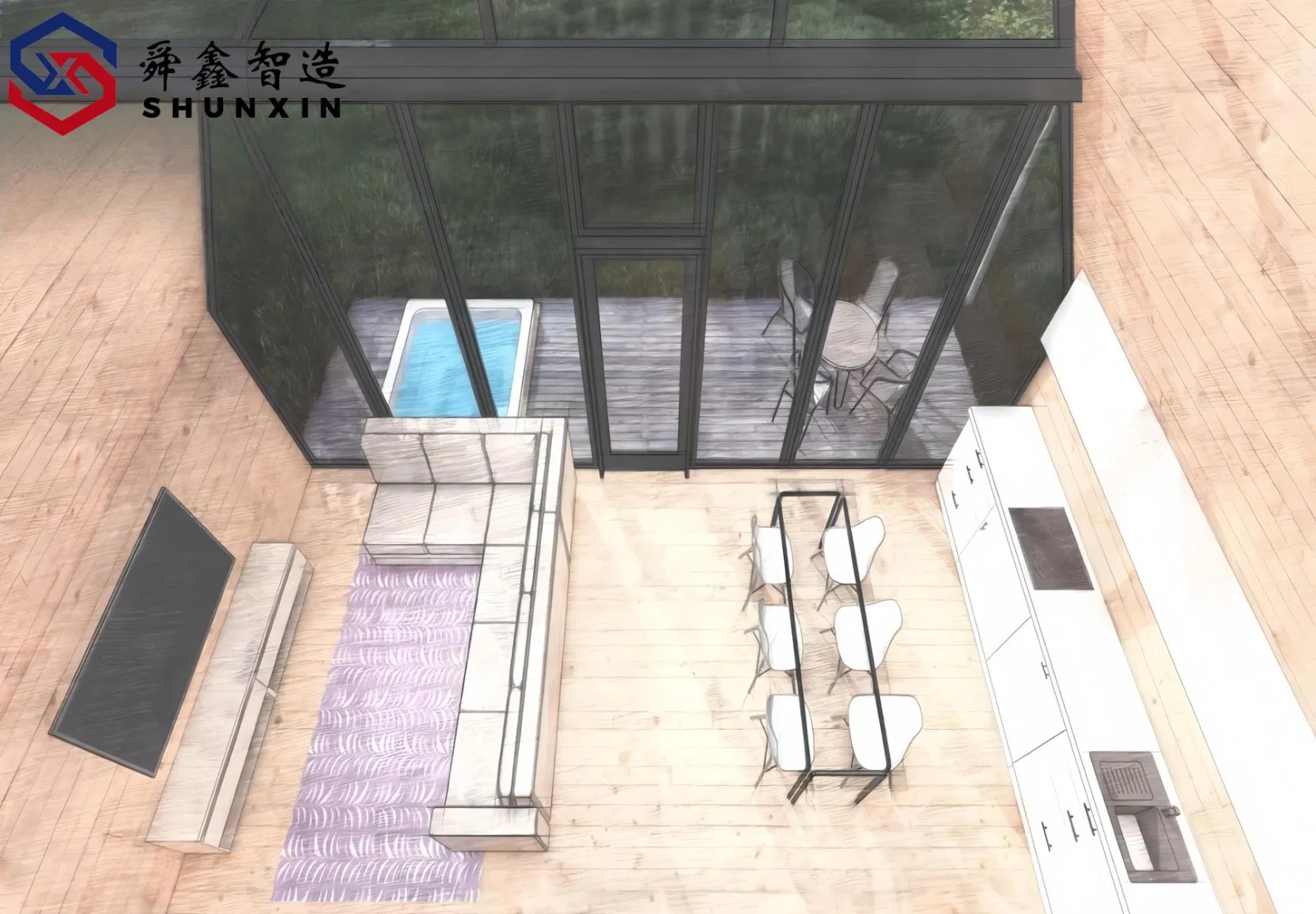 Luxury Container Light Steel Pod Modular Mobile Prefab Villa Prefabricated House