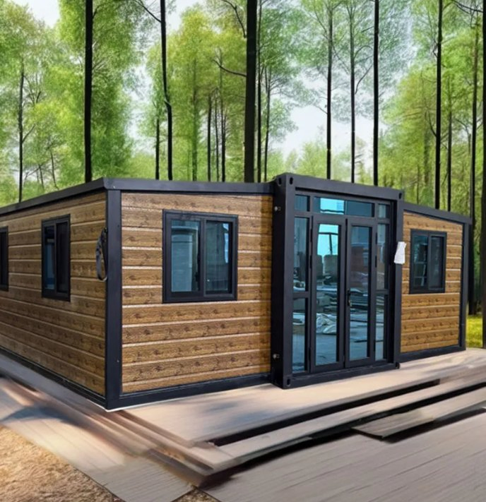 Factory Custom Double Wing Expandable 20FT 30FT 40FT Container House Prefab Foldable Mobile Home