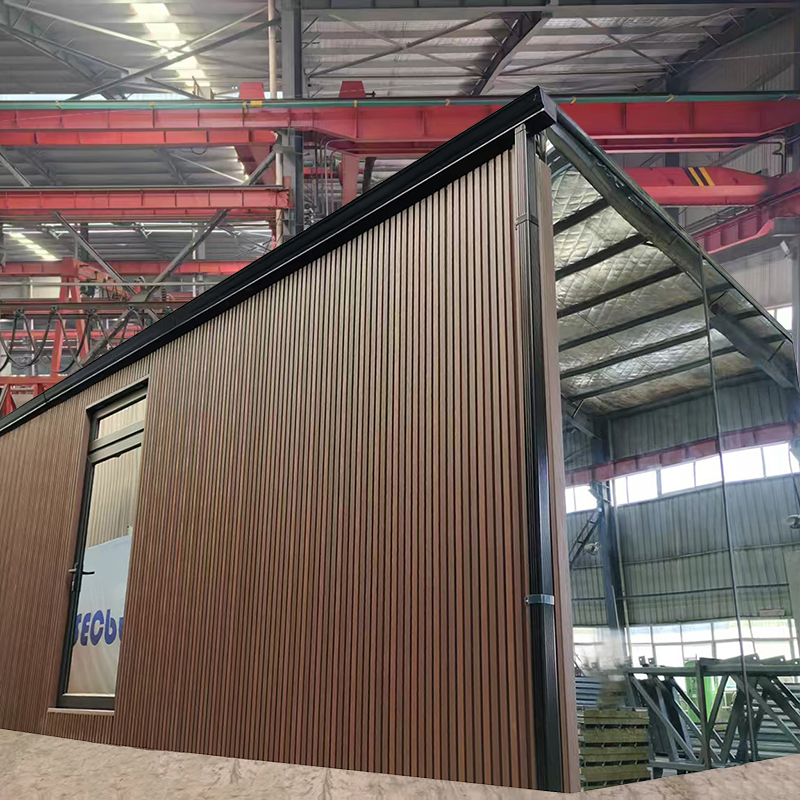 Modular Steel Frame System Prefab Glass Sunroom Cabin with Mirror Facade Architecture