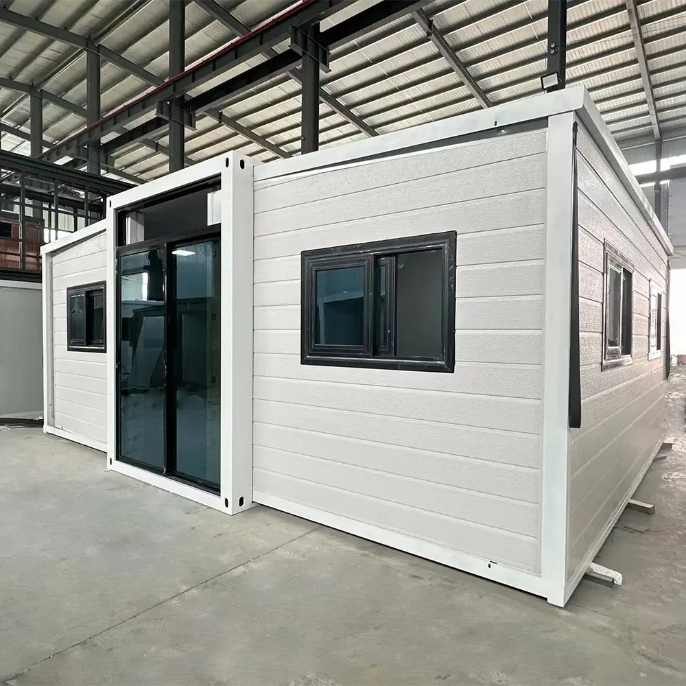 Prefabricated Luxury Custom Design Homes One Side Glass Wall Sunroom Container House