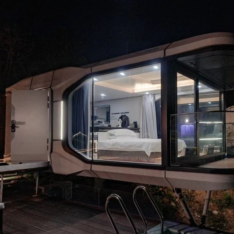 Modern Style Container House Prefabricated Small House Solar Powered Space Capsule House for Sale