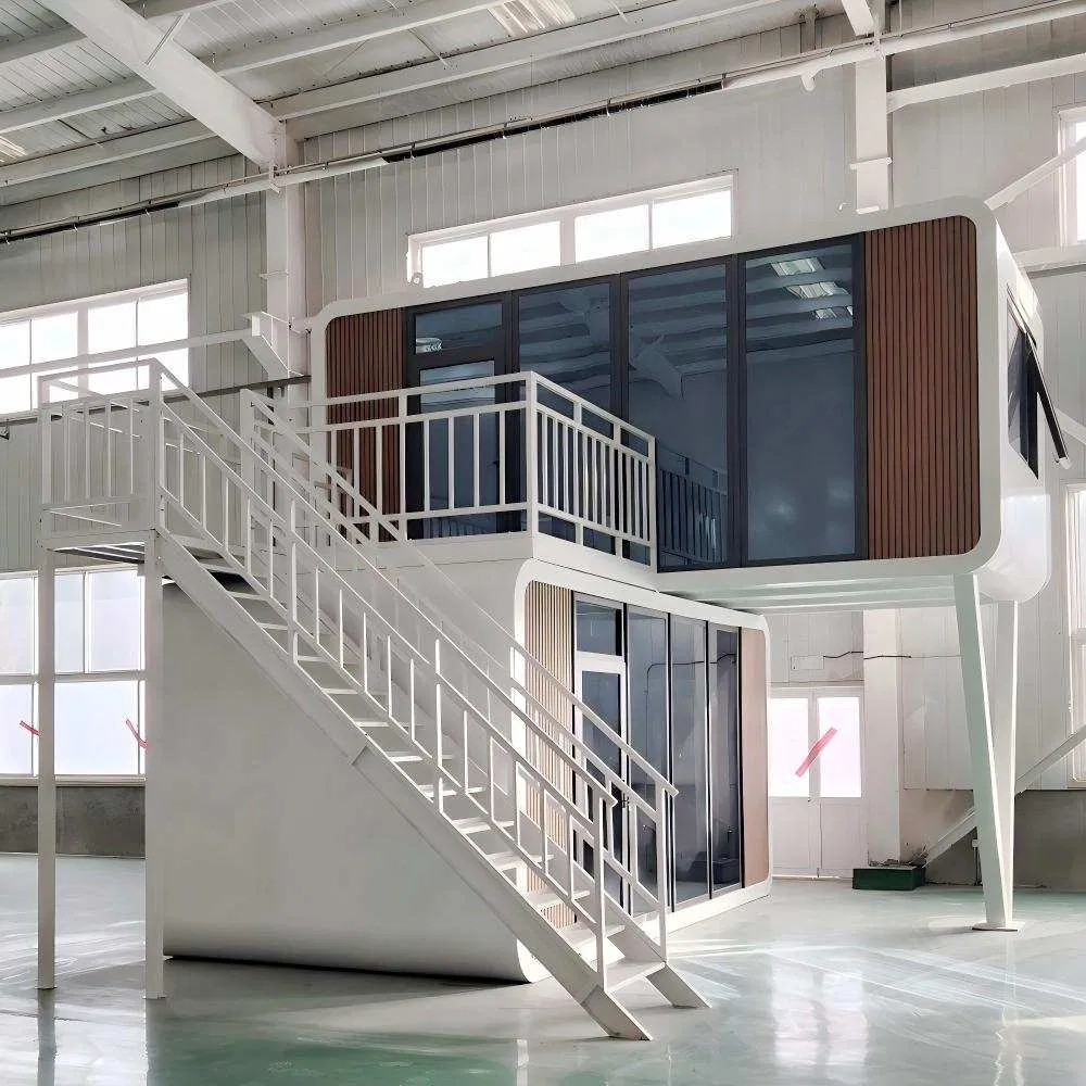 40FT Modular Wood with Rooftop Solar Panels for Eco-Friendly Resorts Apple Cabin