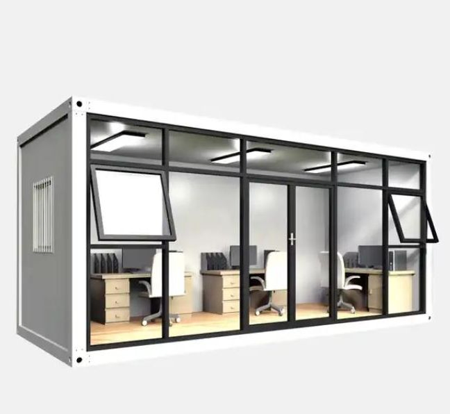 Container Office 20FT Prefabricated Flat Pack Portable Assemble Tiny Container House High Quality Transportable Customized Design Office Container