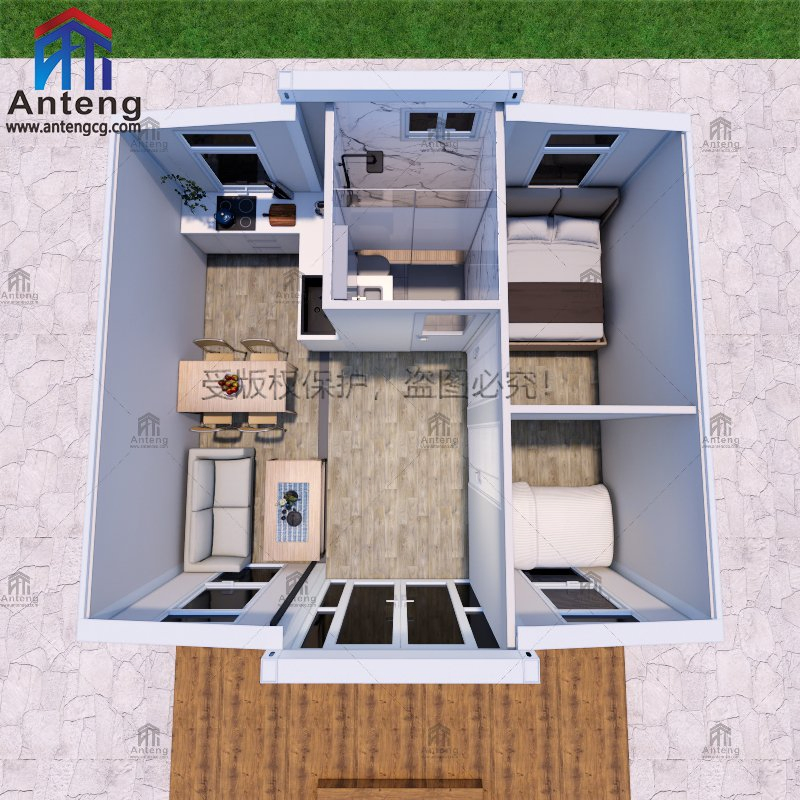 China 20FT Container Modular Houses Prefab House Prefabricated Tiny Expandable Homes 40FT Portable off Grid House