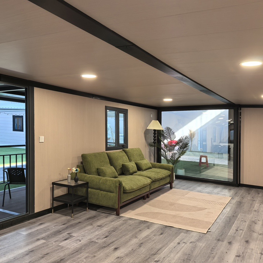 Mobile Foldable Canteen Unit with Stainless Steel Kitchen Equipment for Construction Site Modular Prefab House Foldable House Container House