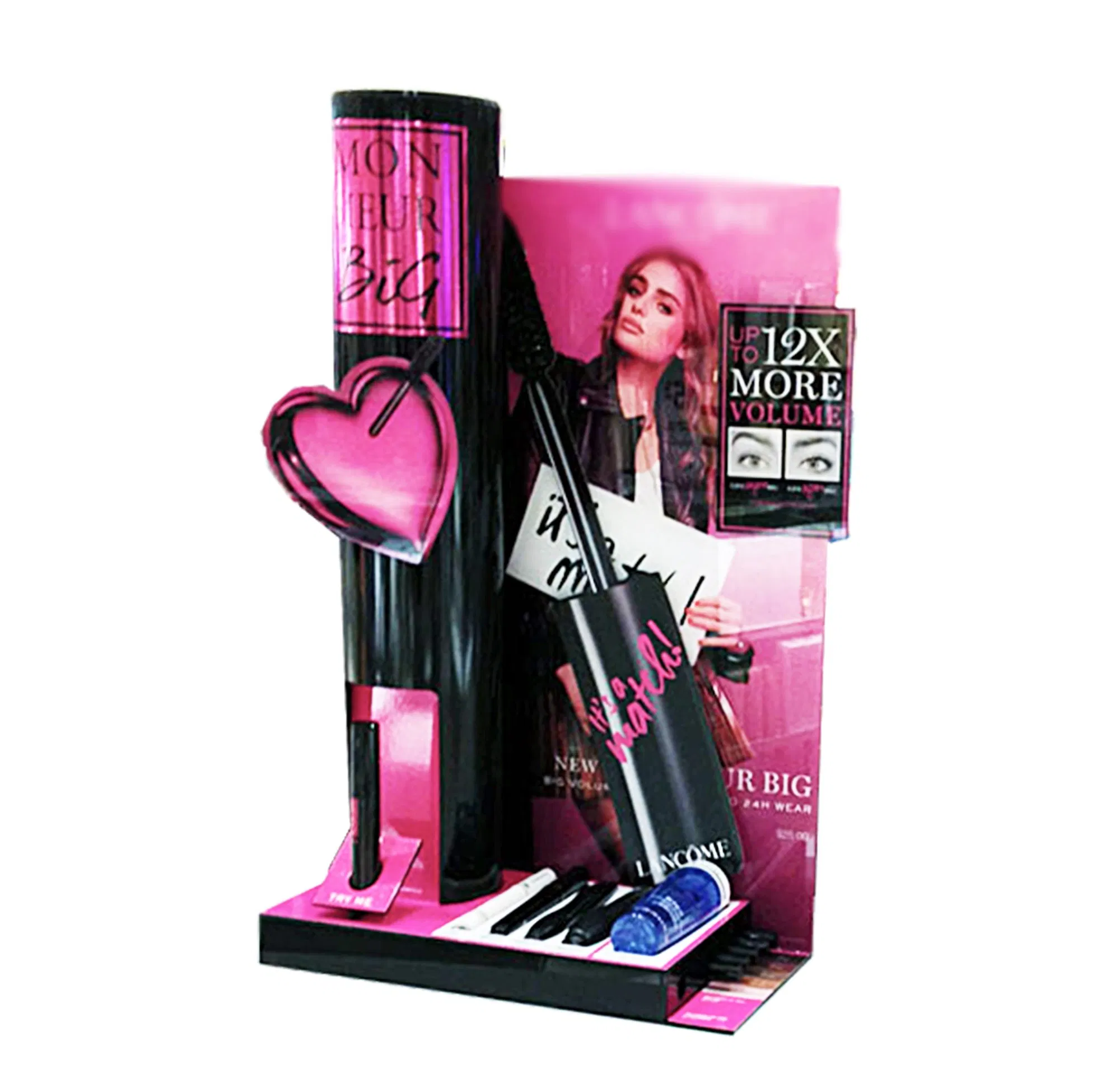 Nail Branding Lip Balm Retail Cardboard Counter Display Unit with Blank or Raiser