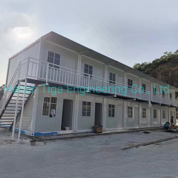 Two Storey Modular Worker Living Construction Site Office Prefabricated Foldable Container House