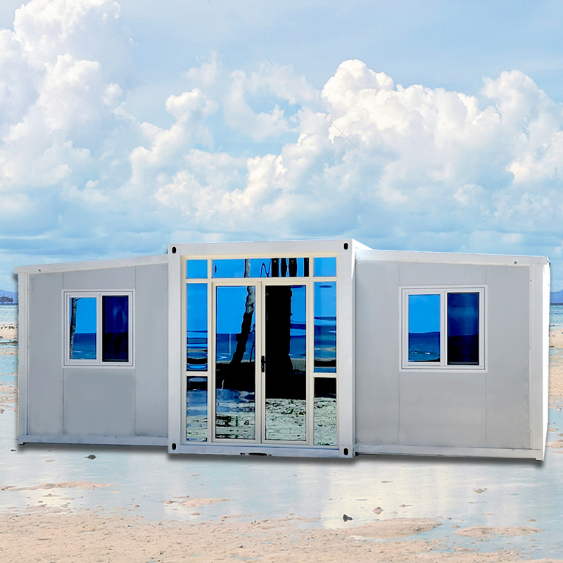 Environmentally Friendly Prefabricated Quick - Assembly 40 - Foot Light Steel Structure Foldable Wing Double - Wing Expandable Container House Guesthouse Hotel