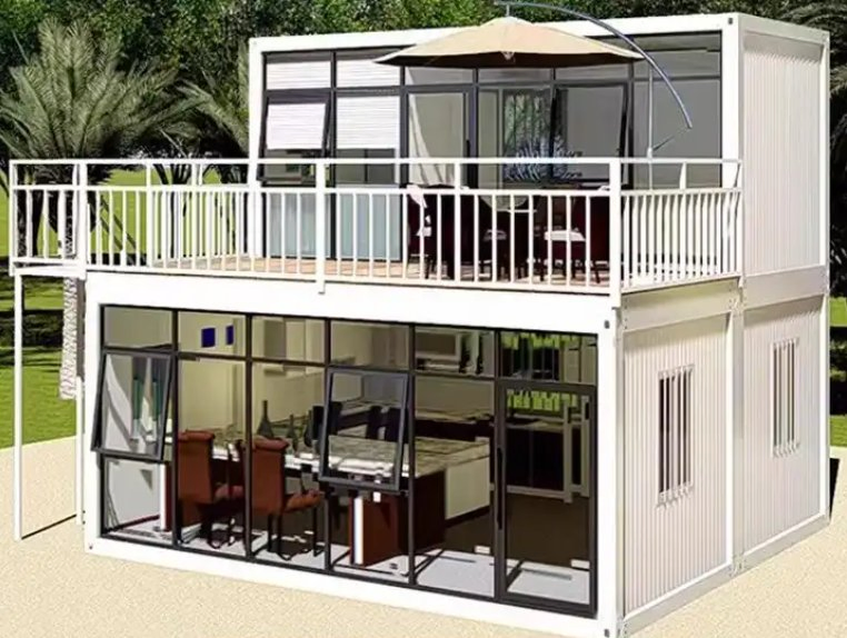 Container Office 20FT Prefabricated Flat Pack Portable Assemble Tiny Container House High Quality Transportable Customized Design Office Container