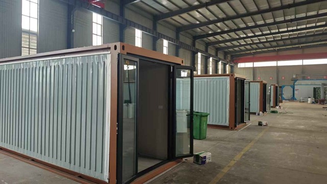 Completed foldable container homes ready for export