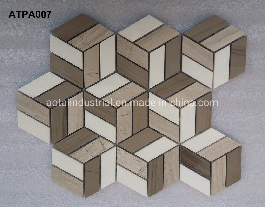 Fashionable Design Natual Stone Marble Mosaic for Bathroom Floor Decoration