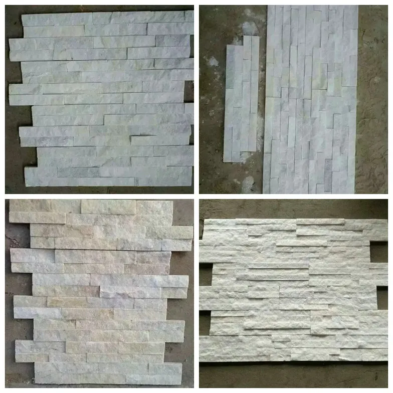 Natural Pure White Quartzite Ledge Wall Stone 1