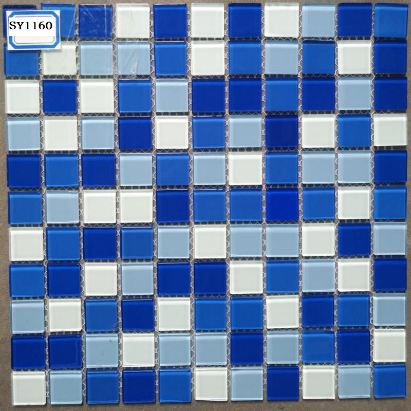 Swimming Pool Mosaic Marble Tile Floor Glass Mosaic for Pool