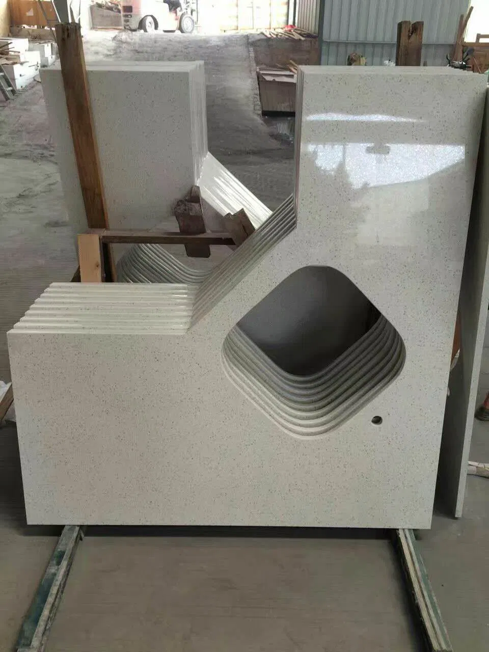 Acrylic Solid Surface Engineered Artificial Quartz Stone for Vanity Top