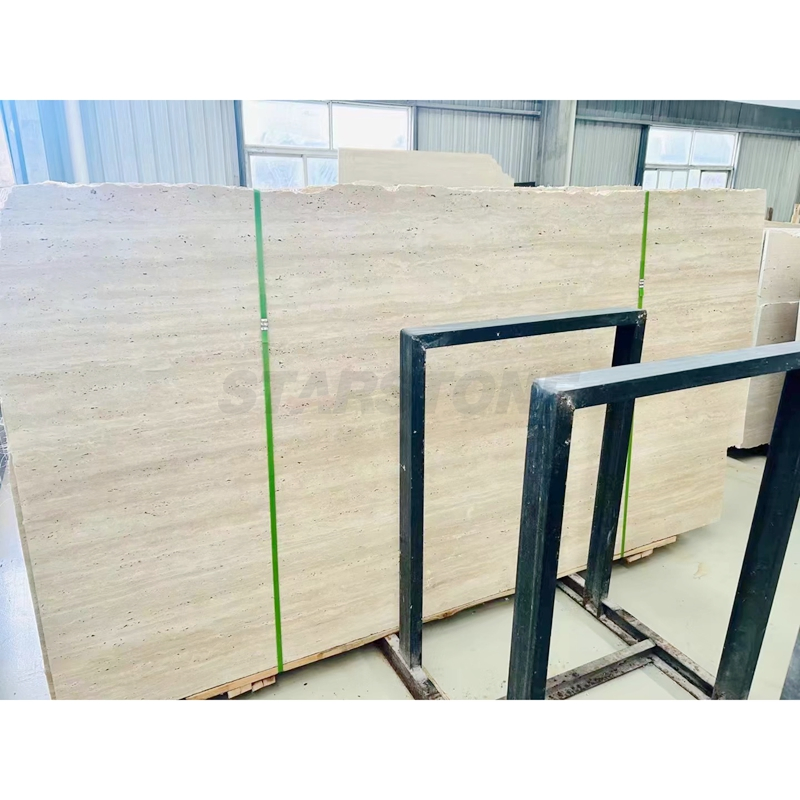 Starstone Polished Roman Beige/Cream Marble Travertine Slabs