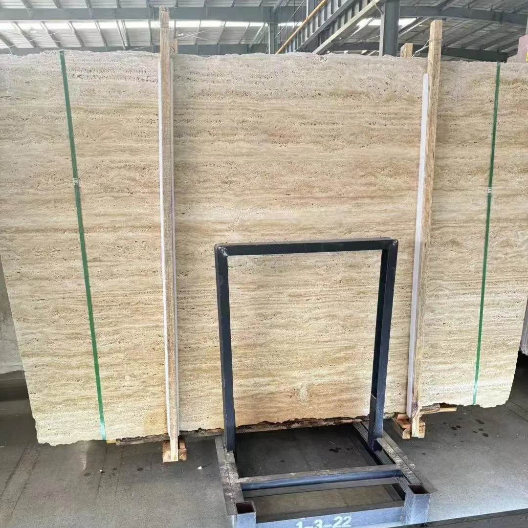 Natural Stone Marble Imported Beige Travertine Decoration Material for Wall Cladding