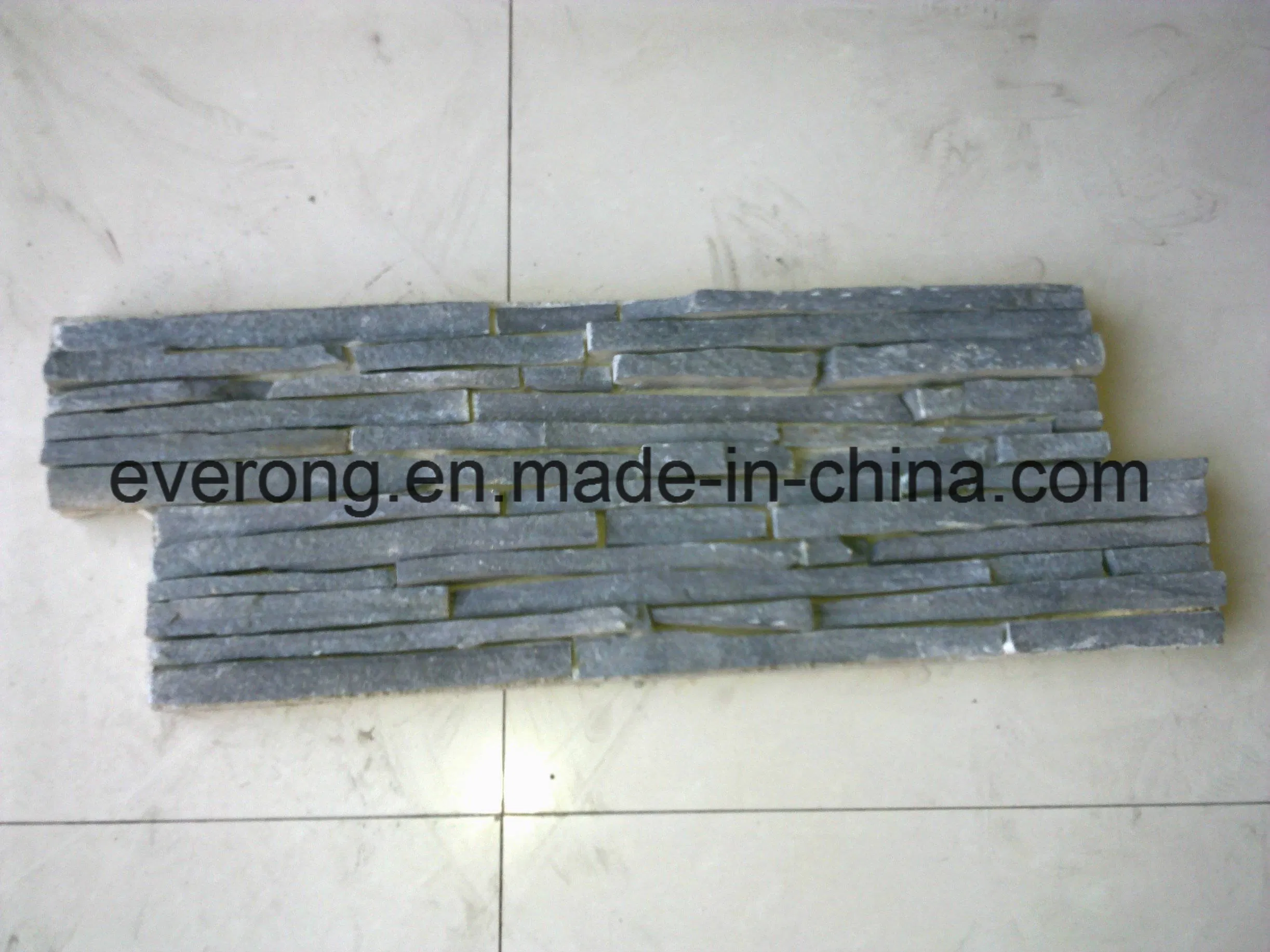 Small Strip Yellow Slate Stacked Ledge Culture Stone for Wall Cladding