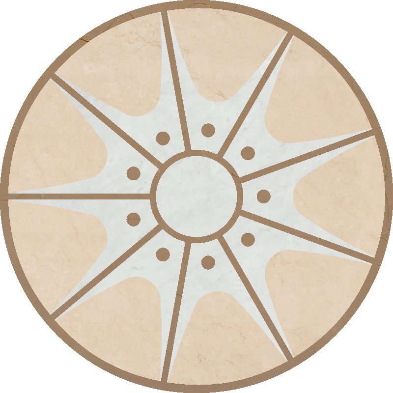Water Jet Patterns Yellow brown blue Red White Black beige gold Grey Marble Floor Medallion for Interior/indoor decoration