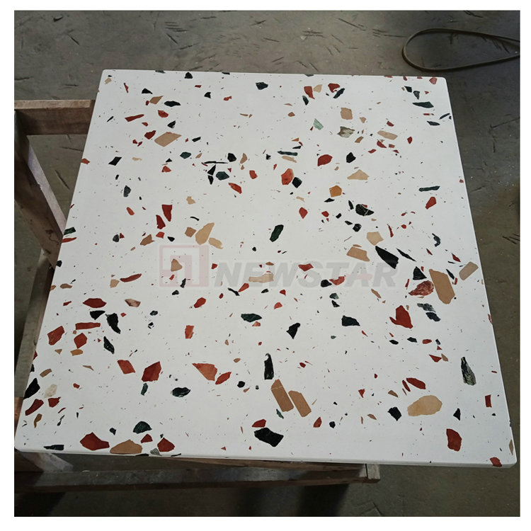 Sqaure Cafe Dining Terrazzo Tabletops Restaurant