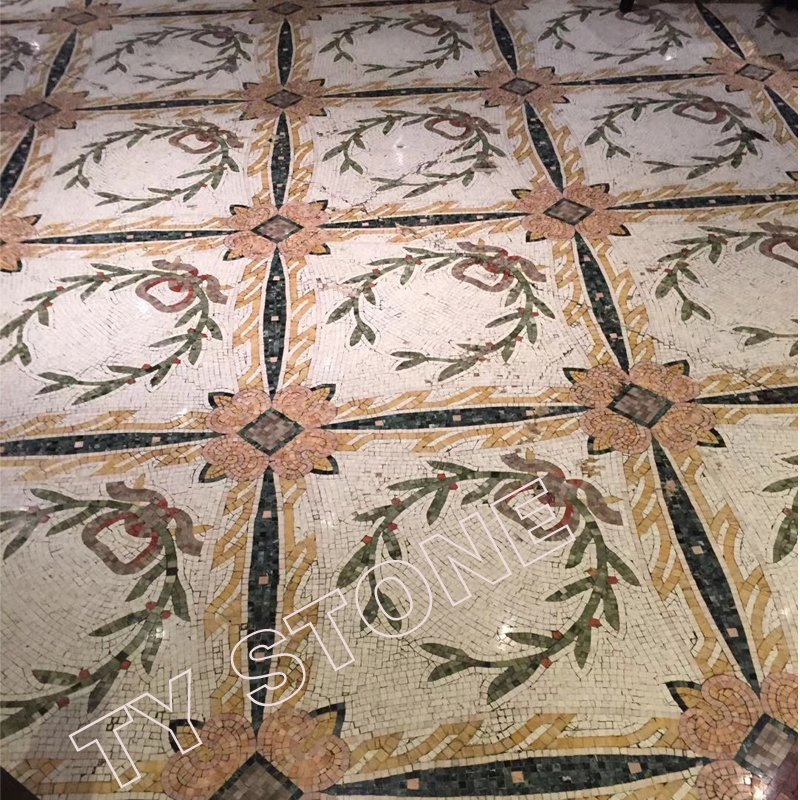 Marble Stone Waterjet Medallion for Hotel Flooring Decoration