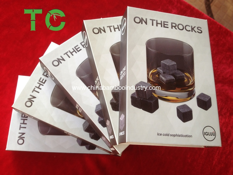 Natural Soapstone Whisky Stone Set