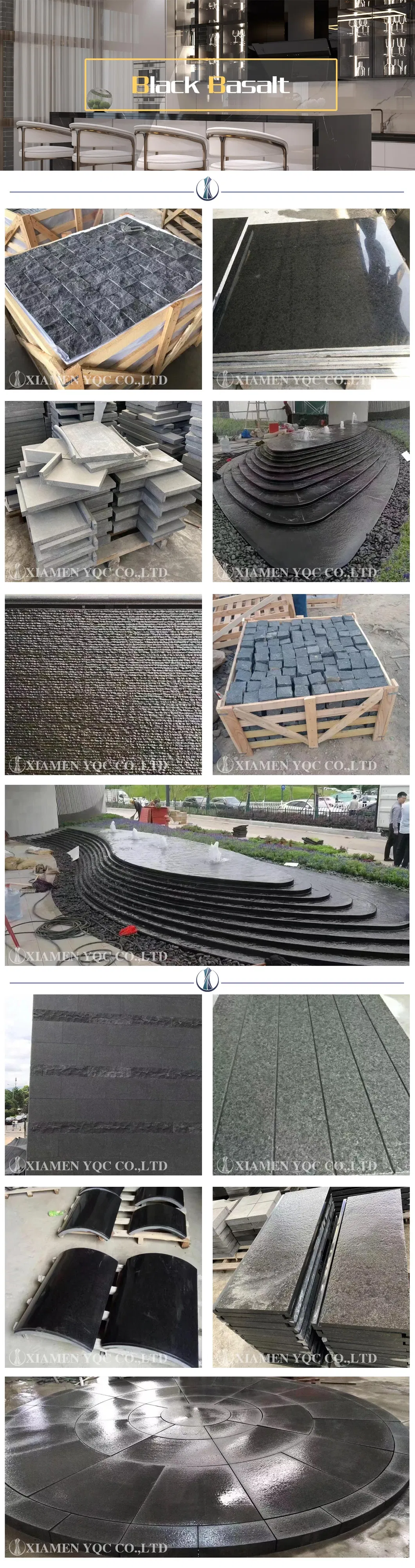 Black Basalt Chiseled Paving Stone