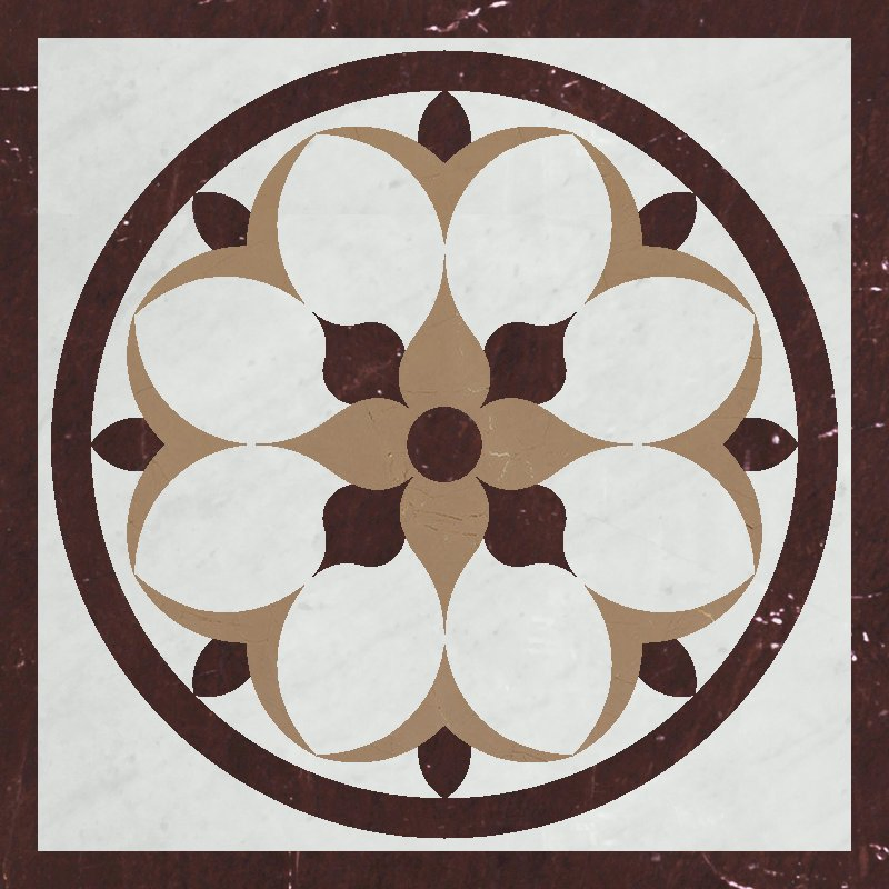 Water Jet Patterns Brown Yellow Blue Green Pink Red White Black beige gold Gray Marble Medallion for indoor Floor/ceiling