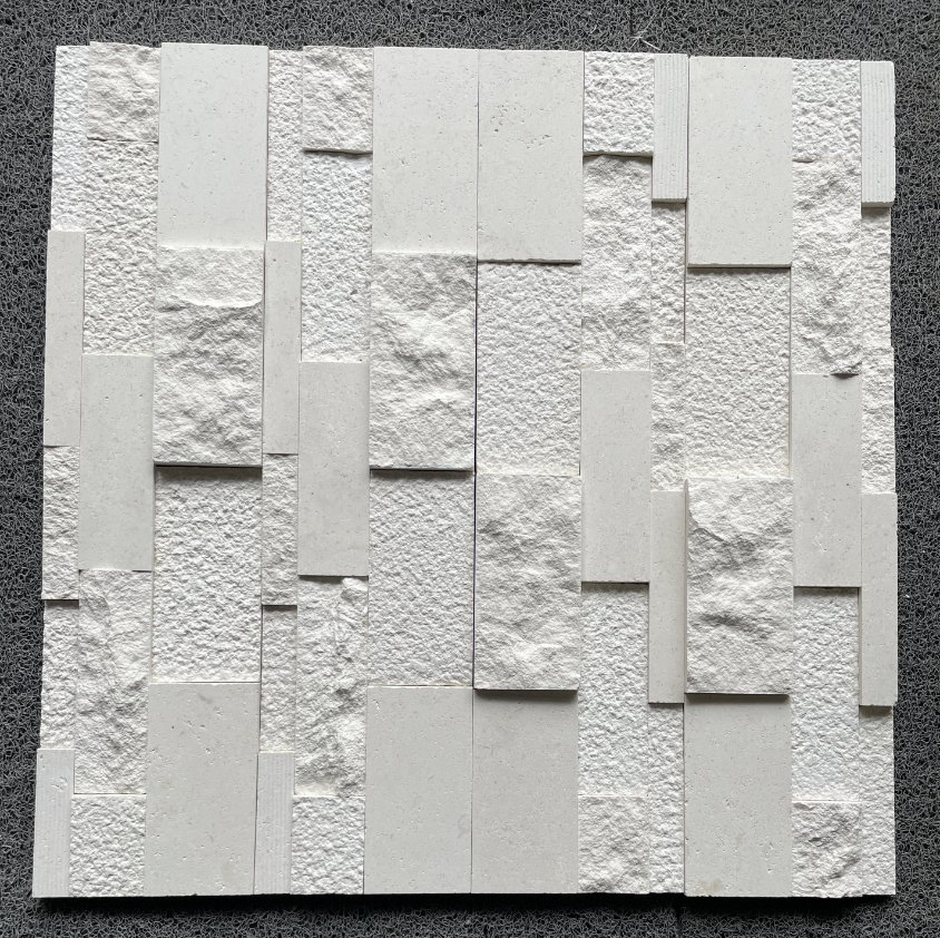 Stone veneer ledger panel honed/split/sandblasted Off White Limestone Stacked Wall Stone for interior/outdoor/exterior bathroom/kitchen/lobby wall/background