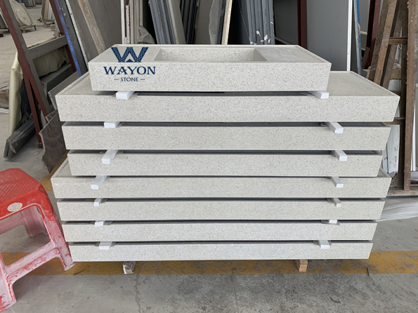 Cement Terrazzo Tiles for Kitchen Cabinets with Precut Terrazzo Countertops