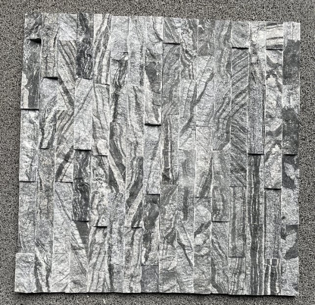 Natural stone veneer ledger panel split Black Wooden Marble Stacked Wall Stone for interior/outdoor/exterior bathroom/kitchen/lobby wall/background