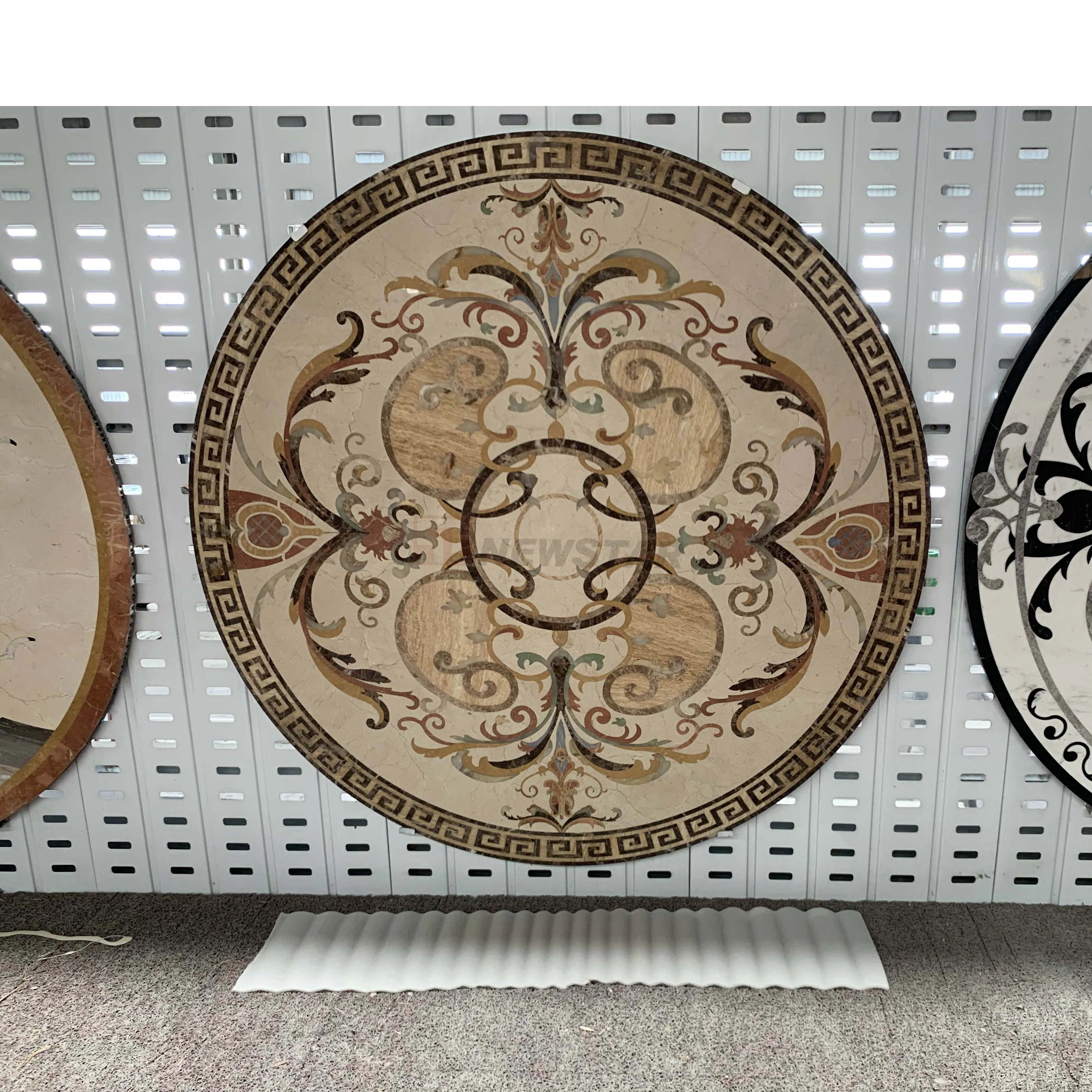 Factory Price Floral Design Natural Marble Medallion for Floor Custom Waterjet Marbletiles Mosaic Hotel Lobby Floor Tiles