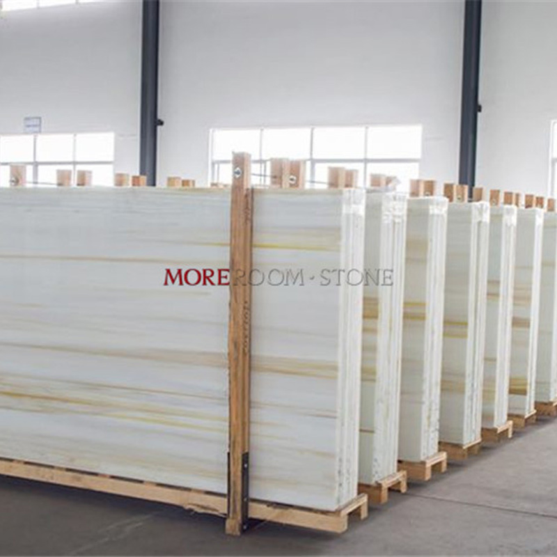 Transparent Material White Nano Crystal Glass Wood Texture Faux Stone Kitchen Counter Top