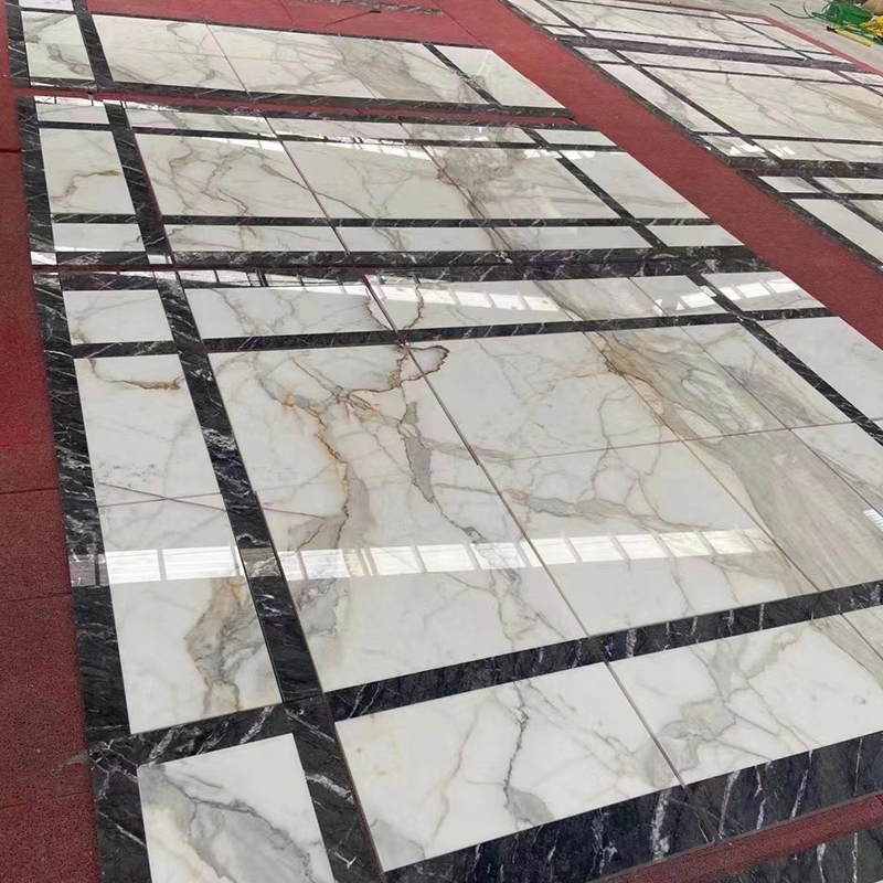 Luxury Water Jet Marble Inlay Flooring Patterns Mosaic Floor Medallion for Majlis Men Sitting Room Floor Decoration