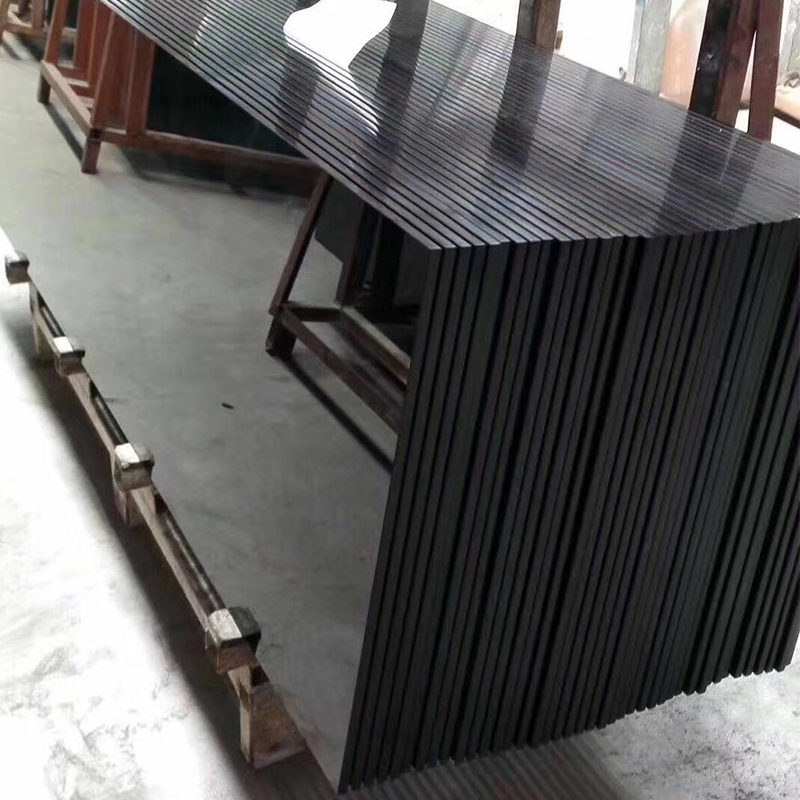 Premium Black Nano Glass Crystallized Stone Slab for Elegant Flooring