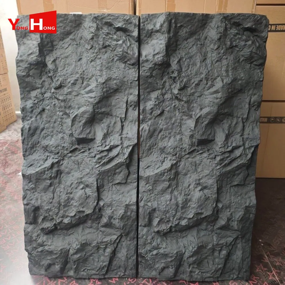 Outdoor Exterior Rusty Slate Natural Stacked Stone Veneer Wall Cladding Panels Black Terrazzo