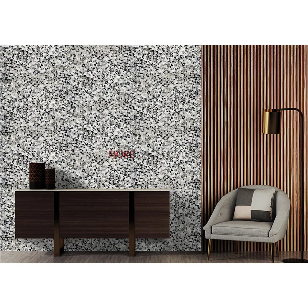 China Artificial Stone Black and White Grey Terrazzo
