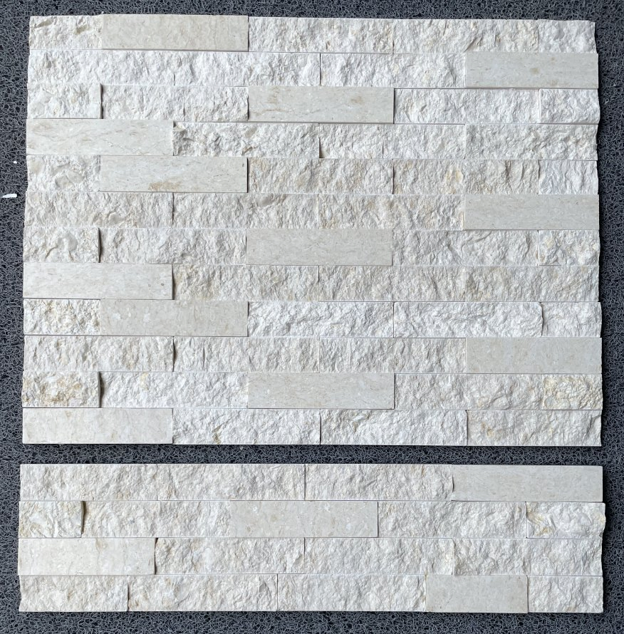 Natural stone veneer ledger panel split Beige Limestone Stacked Wall Stone for interior/outdoor/exterior bathroom/kitchen/lobby wall/background
