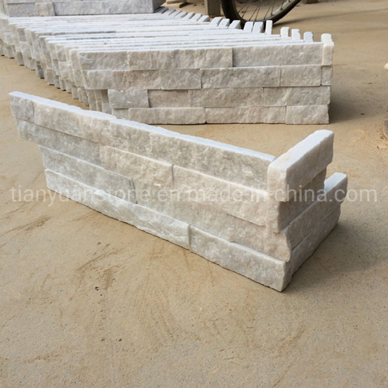 China Natural White Quartzite Stacked Culture Stone