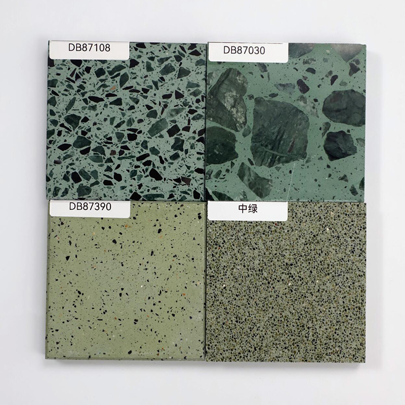 Custom Green Terrazzo Slabs for Elegant Traditional and Modern Floors