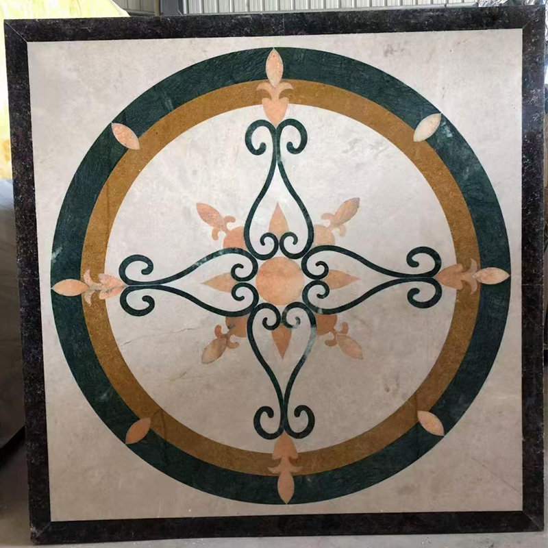 Marble Waterjet Medallion Popular Designs Floor Tiles Mosaic Waterjet Medallion