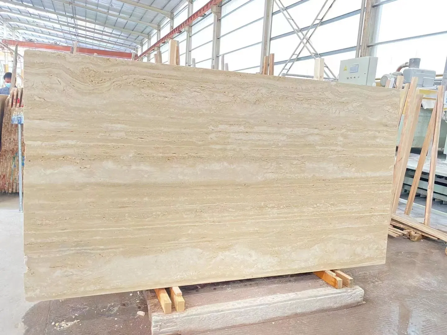 Natural Stone Yellow/Beige Polished/Honed /Italy Roma Travertine for Floor/Wall Slabs/Tiles/Countertops/Stairs/Sills/Column/Mosaic Interiors Decoration