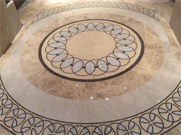 Marble Stone Floor Waterjet Pattern Medallion Mosaic Tiles for Home Hotel Decoration