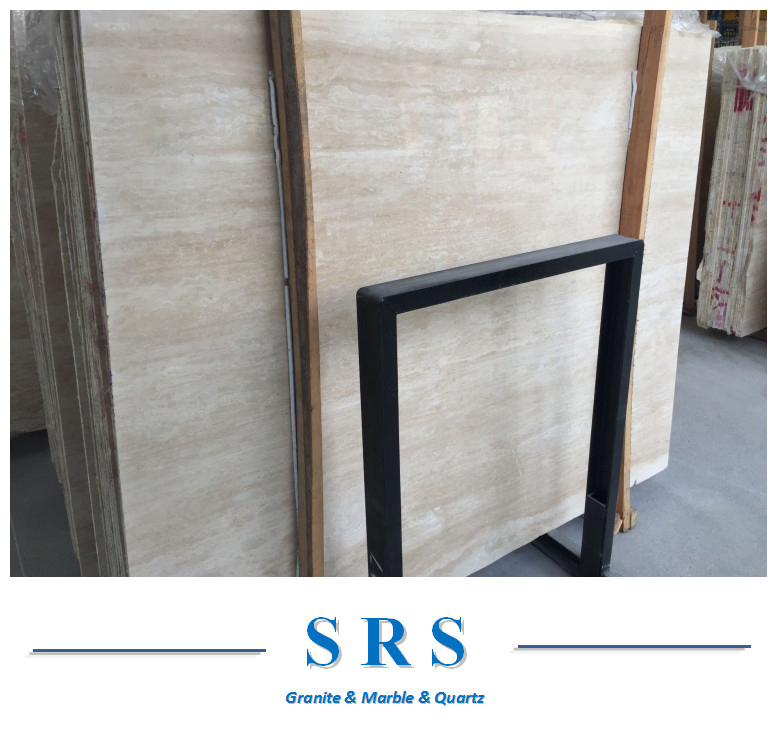 Natural Beige/Yellow/Coffee Travertine Marble Flooring, Fireplace, Travertine