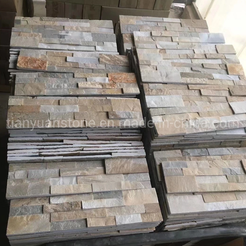 Black Slate Wall Decoration Stacked Ledge Culture Stone for Wall Stone Panel