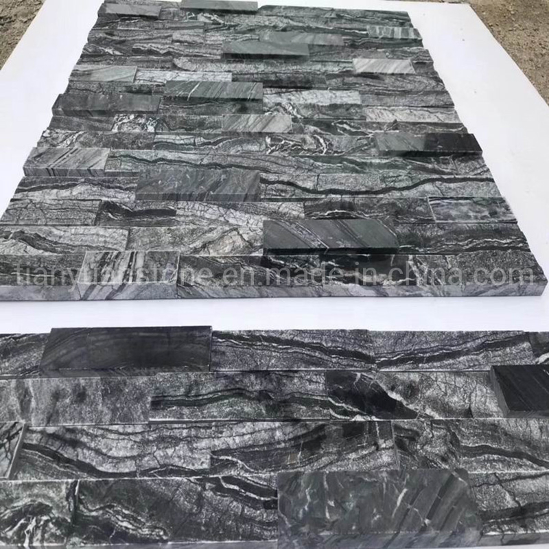 Black Stacked Ledge Culture Stone for Wall Stone Panel