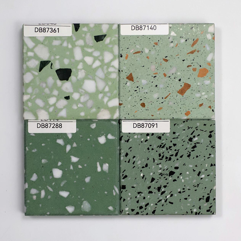 Artificial Stone Green Terrazzo for Indoor and Outdoor Flooring