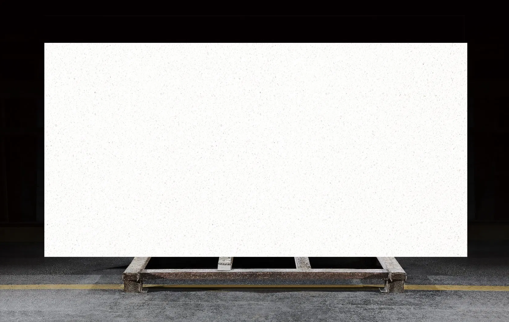 White Artificial Quartz Stone with Quartz Chips for Kitchen Countertops