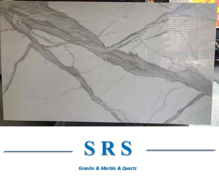 Calacatta Nano White Marble Stone /Calacatta Crystallized Glass/Nano Glass Stone