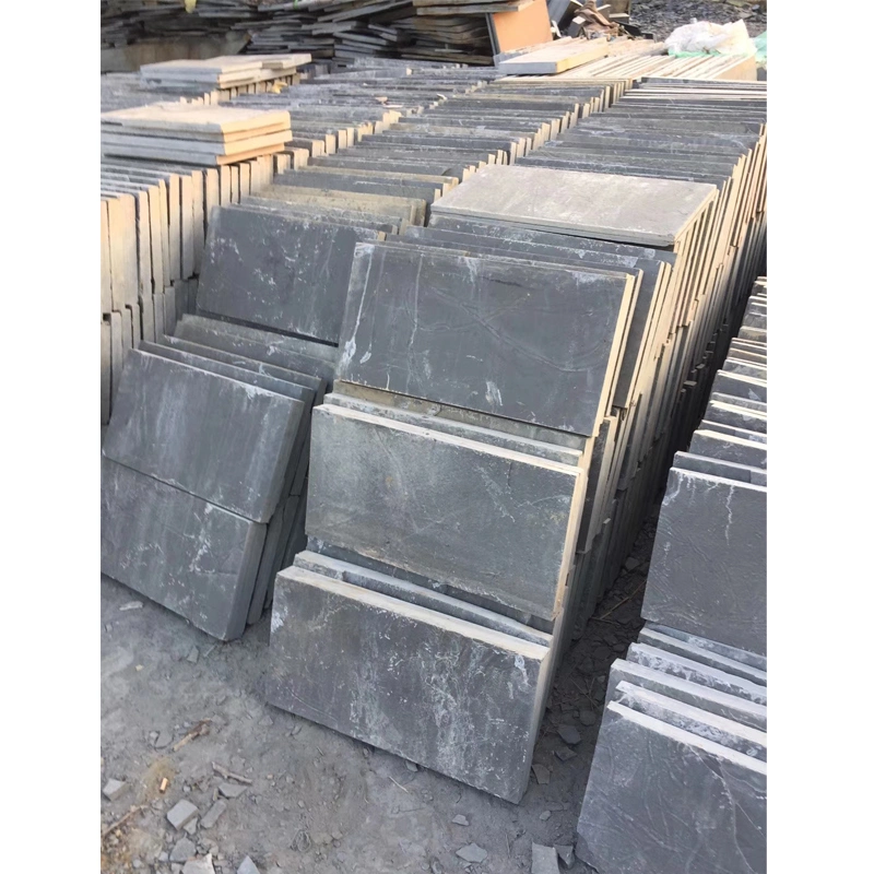 Rough Finish Black Slate Ledgestone Tile, Stacked Stone Veneer