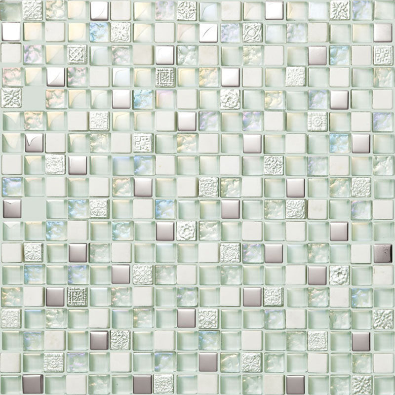 China Supplier Decoration Mixed Marble Glass Mosaic
